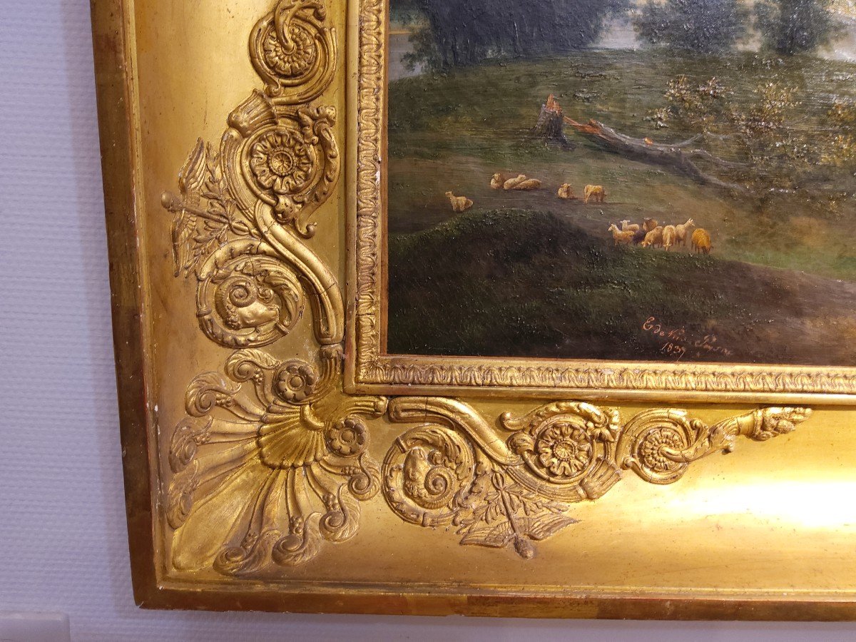 Genre Scene Painting By The Marquise De Vins-peysac Dated 1839-photo-2